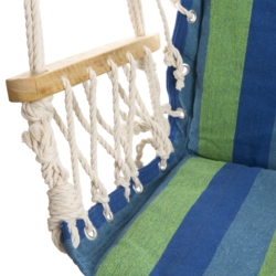 Hamak wiszący krzesło zawieszane z podłokietnikami Niebiesko-Zielony