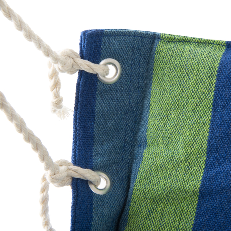 Hamak wiszący krzesło zawieszane z podłokietnikami Niebiesko-Zielony