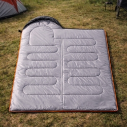 Śpiwór turystyczny mumia 210x75cm Czarny + Pokrowiec