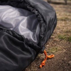 Śpiwór turystyczny mumia 210x75cm Czarny + Pokrowiec