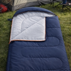 Śpiwór turystyczny mumia 210x75cm Granatowy + Pokrowiec