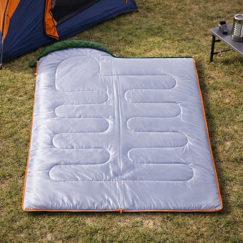 Śpiwór turystyczny mumia 210x75cm Ciemny Zielony + Pokrowiec