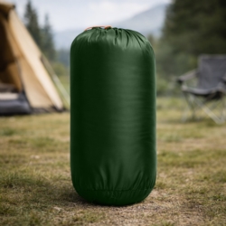Śpiwór turystyczny mumia 210x75cm Ciemny Zielony + Pokrowiec
