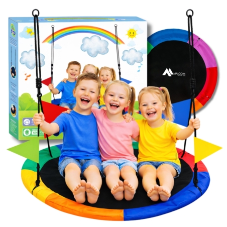 Huśtawka ogrodowa bocianie gniazdo Kolorowa 120cm