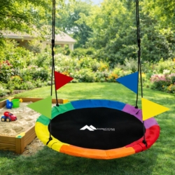 Huśtawka ogrodowa bocianie gniazdo Kolorowa 120cm