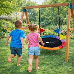 Huśtawka ogrodowa bocianie gniazdo Kolorowa 120cm