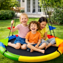 Huśtawka ogrodowa bocianie gniazdo Kolorowa 120cm