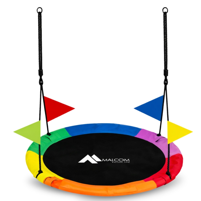 Huśtawka ogrodowa bocianie gniazdo Kolorowa 120cm