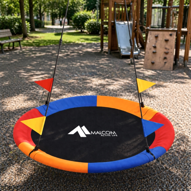 Huśtawka dla dzieci bocianie gniazdo Kolorowa 120cm