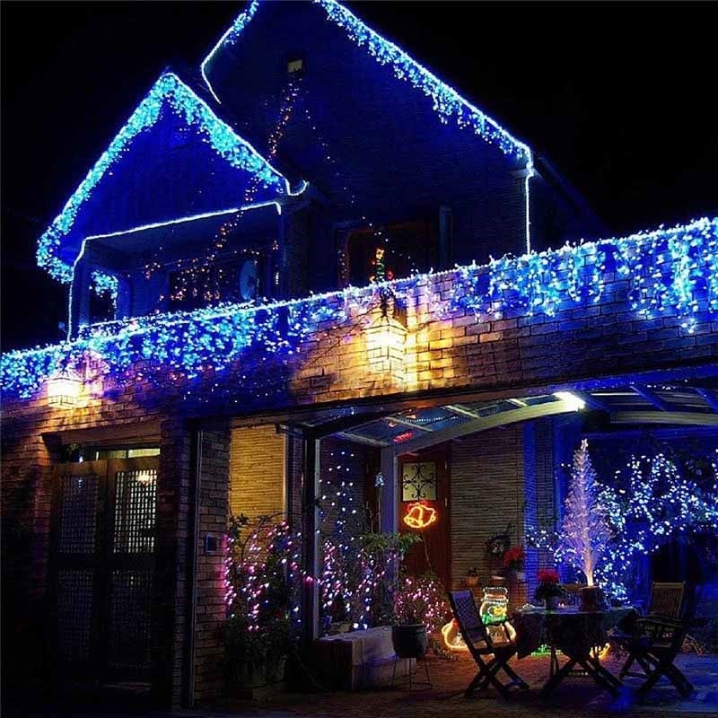 Sople lampki zewnętrzne 300LED 10m IP44 Niebieski