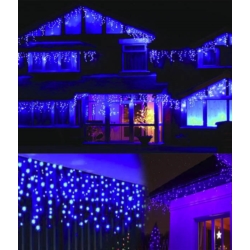 Sople lampki zewnętrzne 300LED 10m IP44 Niebieski
