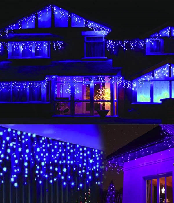 Sople lampki zewnętrzne 300LED 10m IP44 Niebieski