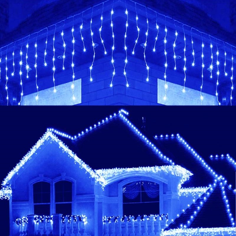 Sople lampki zewnętrzne 300LED 10m IP44 Niebieski