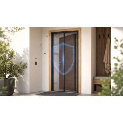 Moskitiera na drzwi z magnesem oraz możliwoscią docięcia 210/210x100/90/80cm Czarna