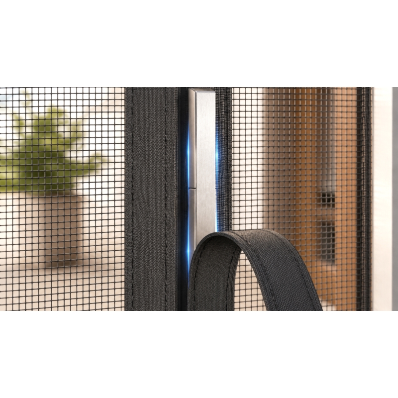 Moskitiera na drzwi z magnesem oraz możliwoscią docięcia 210/210x100/90/80cm Czarna