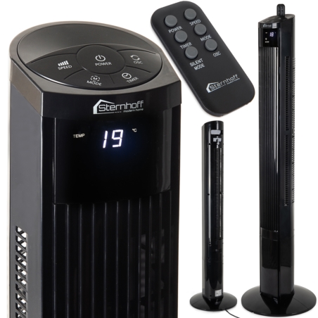 Wentylator kolumnowy z oscylacją 120W LED + Pilot