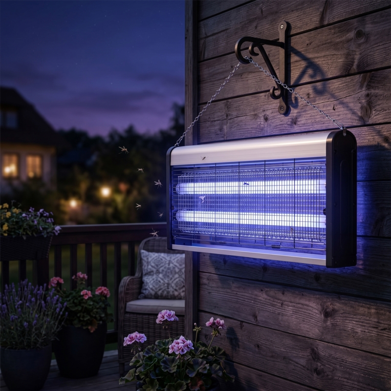 Lampa owadobójcza elektryczna UV przemysłowa 40W + Łańcuch do zawieszenia
