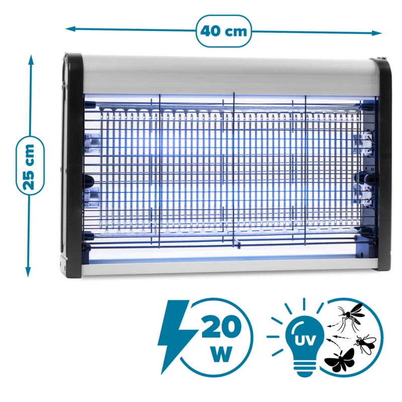 Lampa owadobójcza elektryczna UV przemysłowa 20W + Łańcuch do zawieszenia