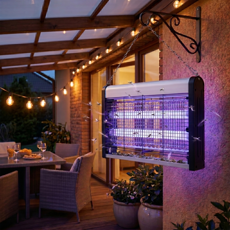 Lampa owadobójcza elektryczna UV przemysłowa 20W + Łańcuch do zawieszenia