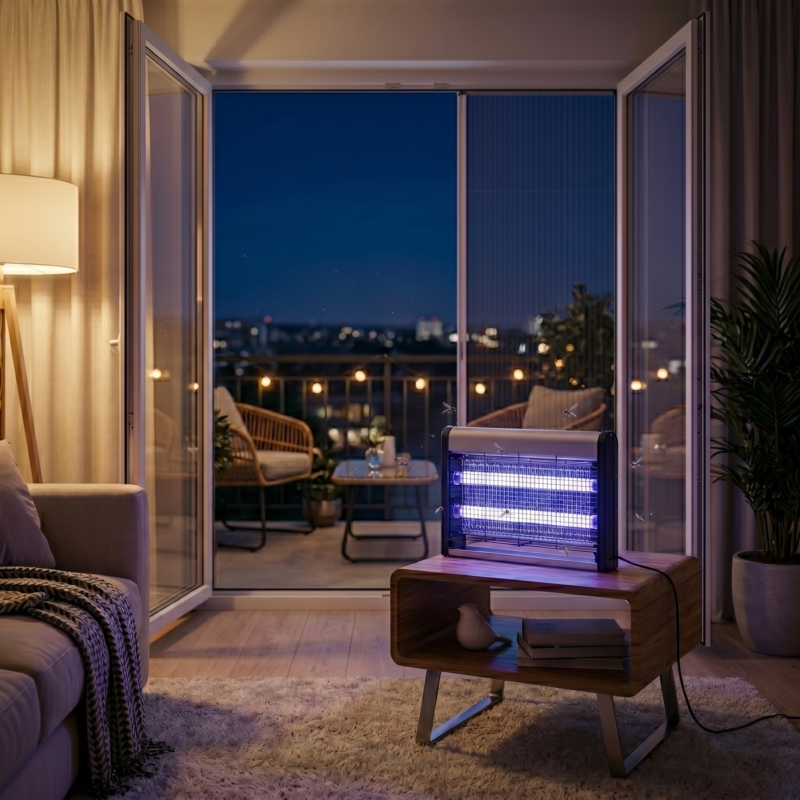 Lampa owadobójcza elektryczna UV przemysłowa 20W + Łańcuch do zawieszenia