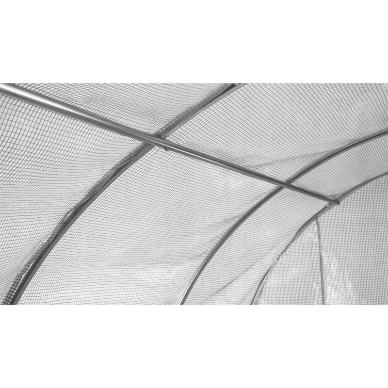 Tunel foliowy ogrodowy szklarnia z metalowym stelażem Biały 2,5x4x2m