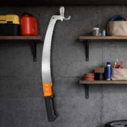 Piła ręczna do cięcia gałęzi i drewna z hakiem i możliwością zwieszenia 38cm