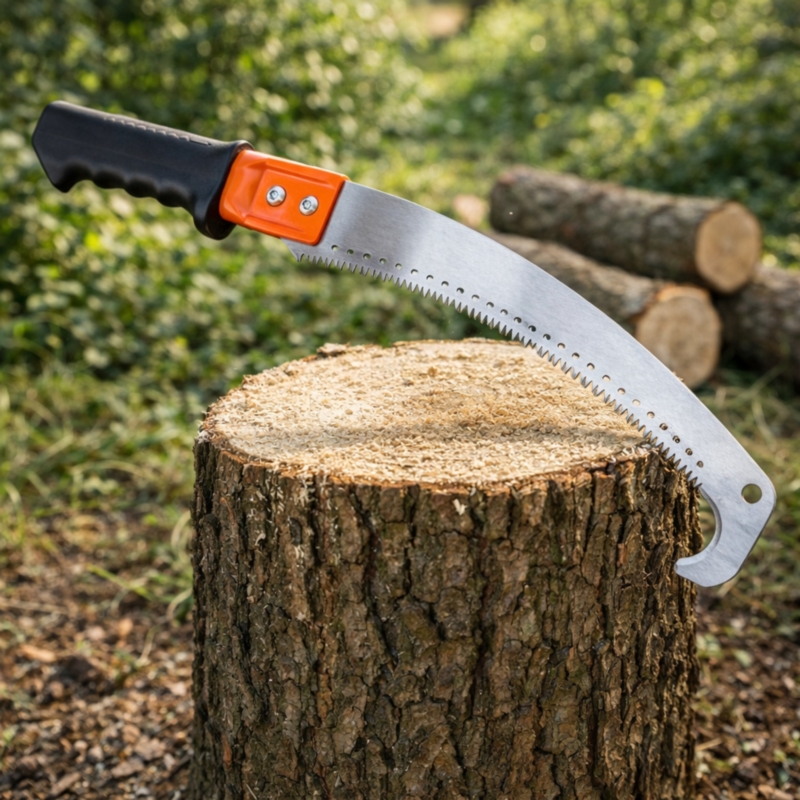 Piła ręczna do cięcia gałęzi i drewna z hakiem i możliwością zwieszenia 38cm