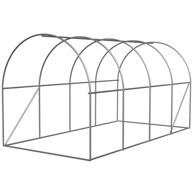 Tunel foliowy ogrodowy szklarnia z metalowym stelażem Zielony 2x4,5x2m