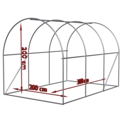 Tunel foliowy ogrodowy szklarnia z metalowym stelażem Biały 2x3x2m
