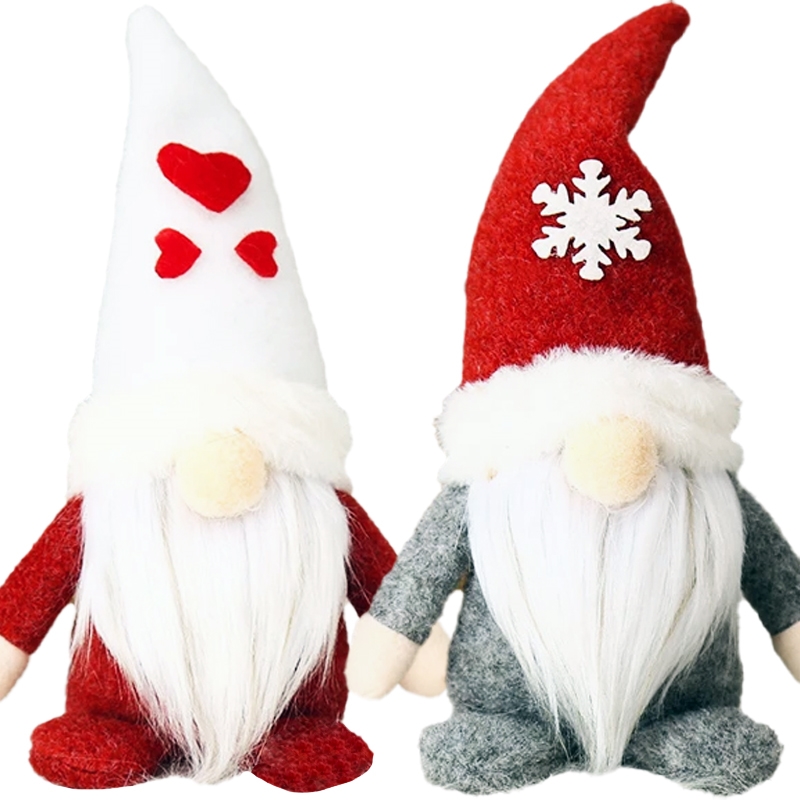 Skrzaty świąteczne na Boże Narodzenie siedzące 28cm 2 sztuki