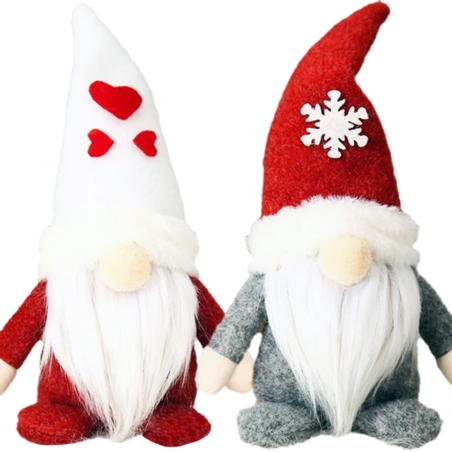 Skrzaty świąteczne na Boże Narodzenie siedzące 28cm 2 sztuki