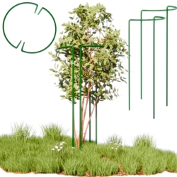 Podpora pierścieniowa dwuczęściowa do roślin domowych i ogrodowych 70cm Zielona