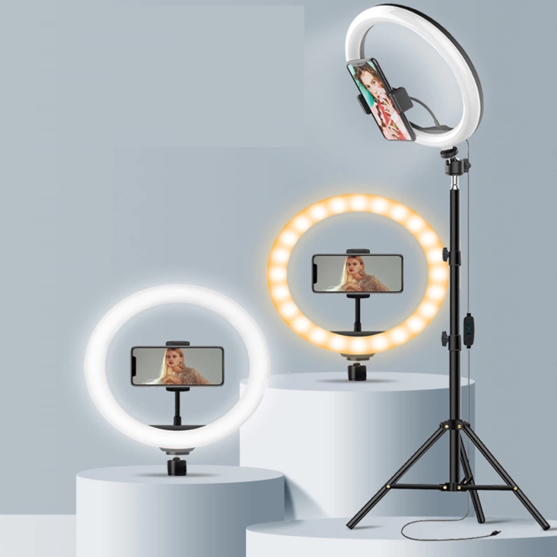 Lampa pierścieniowa do selfie na statywie LED