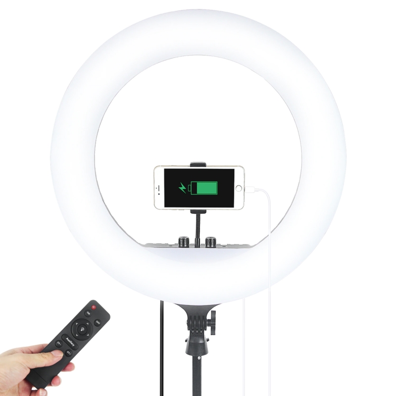 Lampa pierścieniowa do selfie na statywie LED