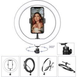 Lampa pierścieniowa do selfie na statywie LED