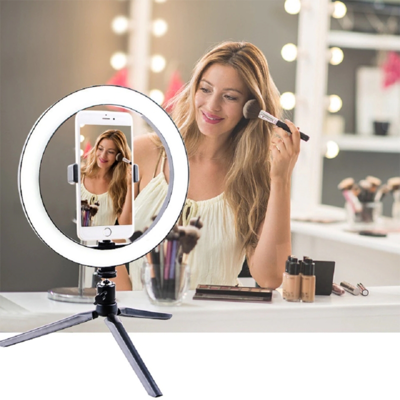 Lampa pierścieniowa do selfie LED do salonów kosmetycznych + Mały Statyw