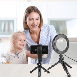 Lampa pierścieniowa do selfie LED do salonów kosmetycznych + Mały Statyw