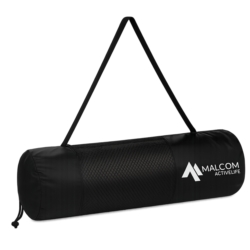 Mata antypoślizgowa do ćwiczeń, fitness lub jogi NBR Czarna 183x61x1cm