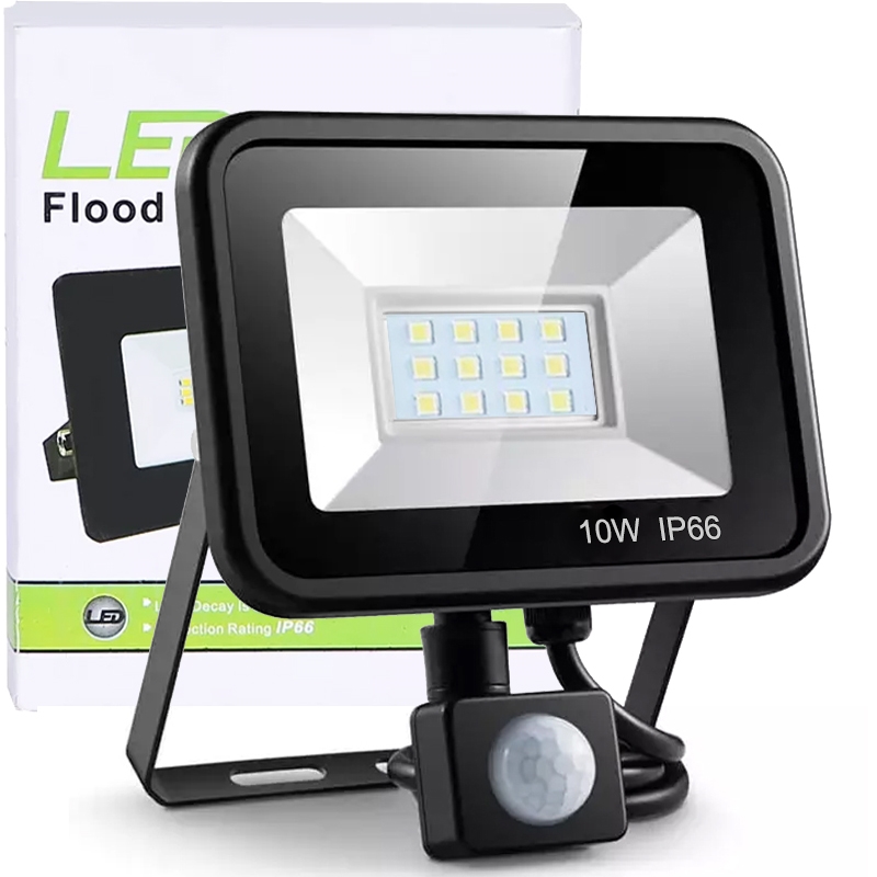 Halogen roboczy 10W LED SMD 230V IP66 z czujnikiem ruchu