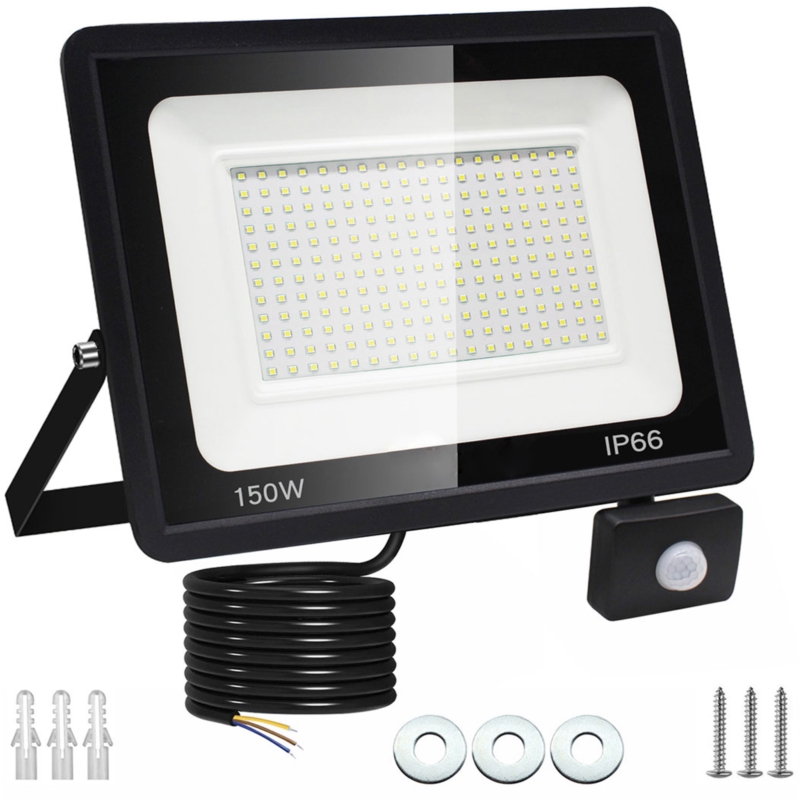 Halogen roboczy 150W LED SMD 230V IP66 z czujnikiem ruchu