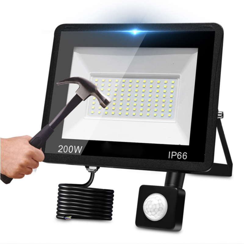 Halogen roboczy 200W LED SMD 230V IP66 z czujnikiem ruchu