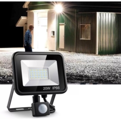 Halogen roboczy 20W LED SMD 230V IP66 z czujnikiem ruchu