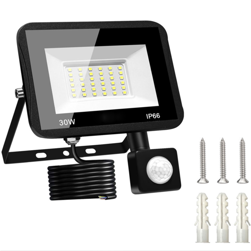 Halogen roboczy 30W LED SMD 230V IP66 z czujnikiem ruchu
