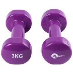 Hantle żeliwne z wykończeniem winylowym Fioletowe 2x3kg