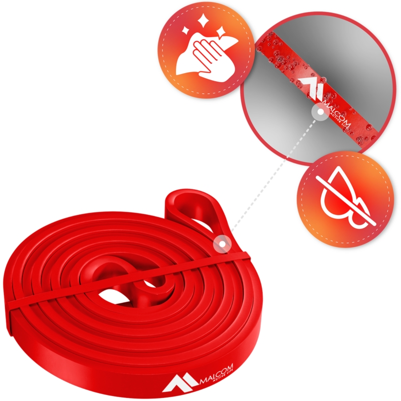 Guma oporowa do ćwiczeń gumy Powerband Czerwona 6-10kg