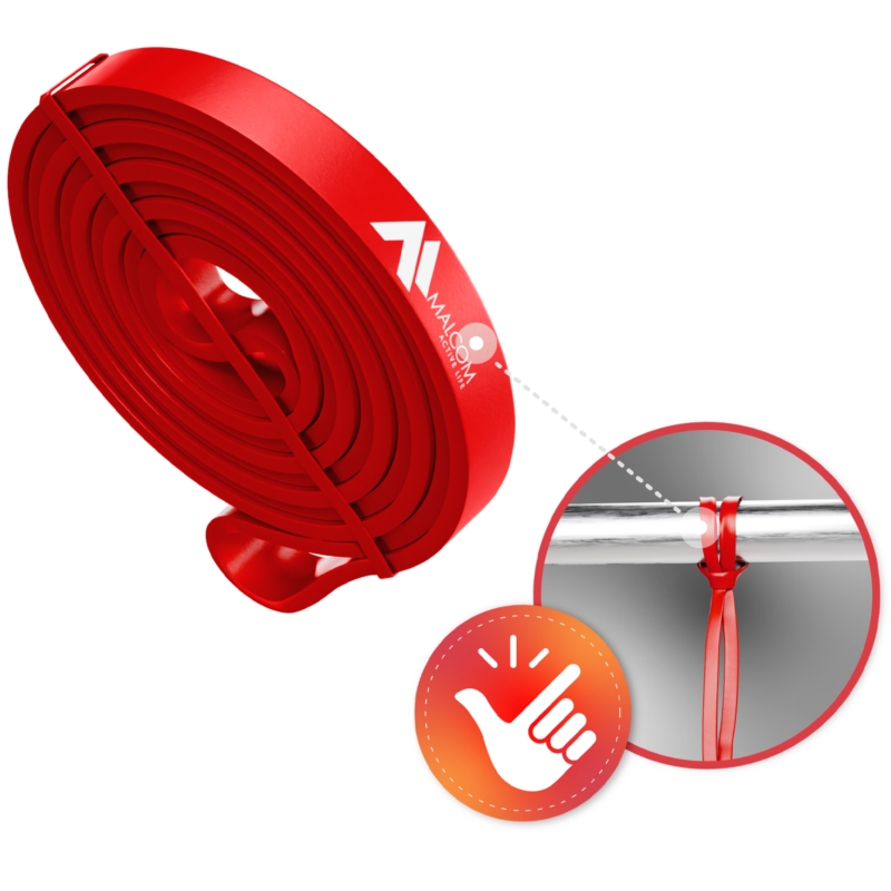 Guma oporowa do ćwiczeń gumy Powerband Czerwona 6-10kg