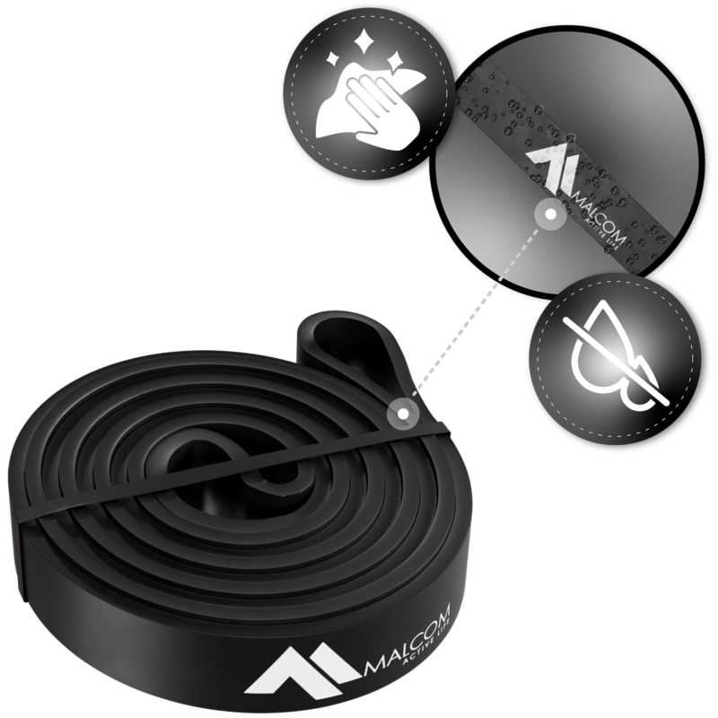 Guma oporowa do ćwiczeń gumy Powerband Czarna 11-17kg