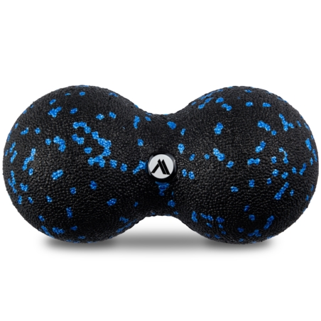 Piłka do masażu podwójna duoball Niebieska 16x8cm
