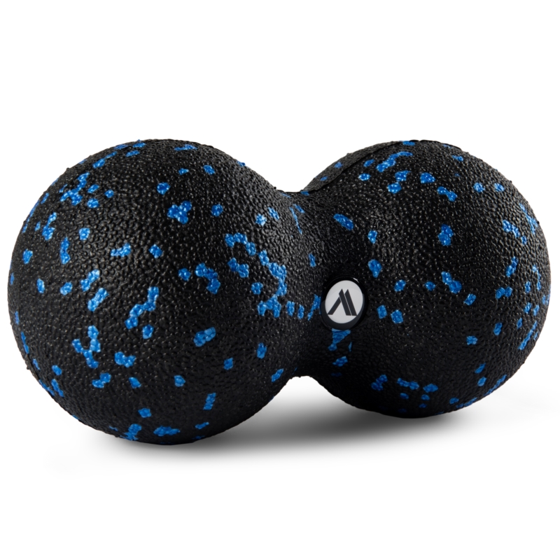 Piłka do masażu podwójna duoball Niebieska 16x8cm