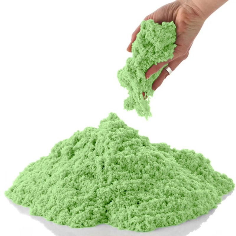 Piasek kinetyczny magiczny do zabawy 1kg Zielony